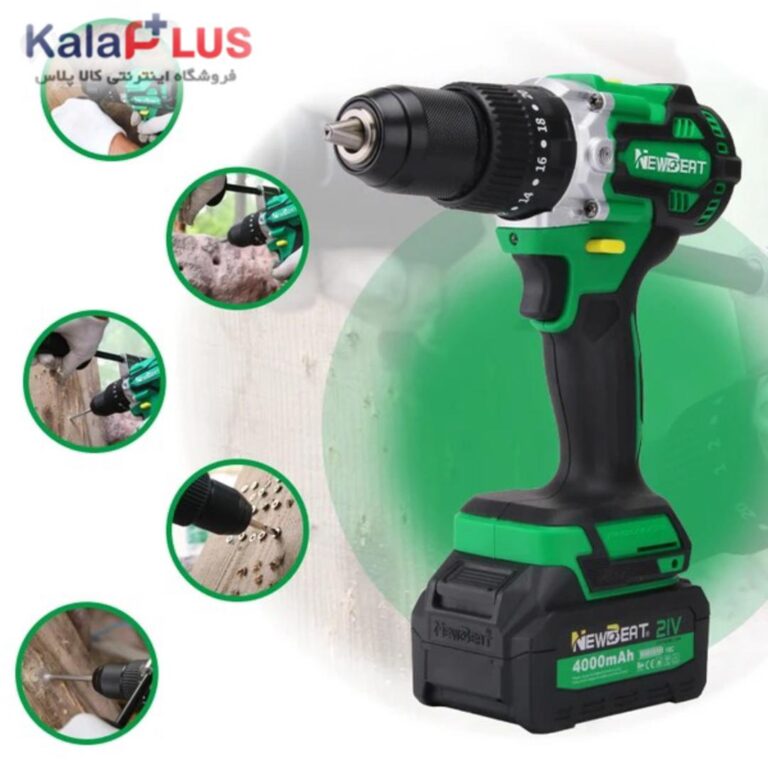 دریل شارژی چکشی ۲۱ ولت نیوبیتNEWBEAT مدل NBT-CID-21C-BL120